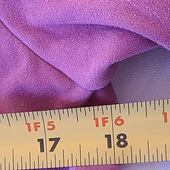 Worth Womens Long Sleeves Pointed Collar Suede Leather Coat Dusty Rose Size 6 - Picture 13 of 14